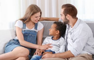 Famiglia italiana felice